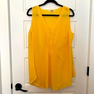 Boutique Yellow Sleeveless Top
